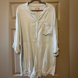 Show Me Your Mumu Denim Romper Size Large